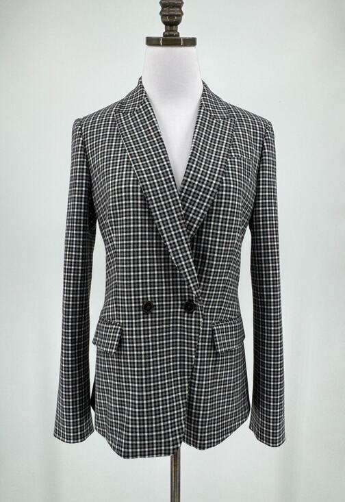 J.CREW Jackets & Blazers - J.Crew Black Gray Check Preppy Tailored Lady Blazer Jacket Sz 4